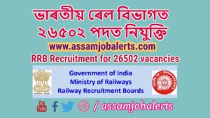 Railway RRB Recruitment 2018 of Assistant Loco Pilot, Technicians For Total 26502 vacancies