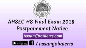 AHSEC HS Final Exam 2018 Postponement Notice