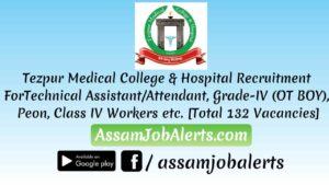 Tezpur Medical College & Hospital Recruitment For Various Posts Assamjobalerts.com