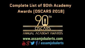 Complete List of 90th Academy Awards (OSCARS 2018) winners