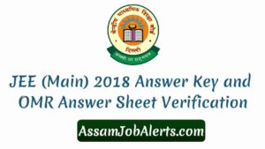 JEE (Main) 2018 Answer Key and OMR Answer Sheet Verification