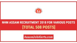 NHM Assam Recruitment 2018 For Various Posts - Apply Online at nhm.assam.gov.in