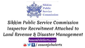 Sikkim Public Service Commission Inspector Recruitment