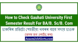 Gauhati University First Semester Result 2018 - GU 1st Sem Result For BAB. ScB. Com