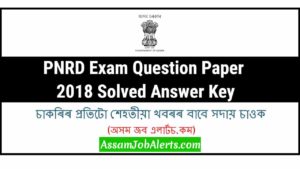 PNRD Exam Question Paper 2018 Solved Answer Key 20 May 2018
