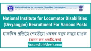 National Institute for Locomotor Disabilities (Divyangjan) Recruitment