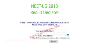 CBSE NEET 2018 Results For UG 