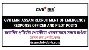 GVK EMRI ASSAM RECRUITMENT OF EMERGENCY RESPONSE OFFICER AND PILOT POSTS