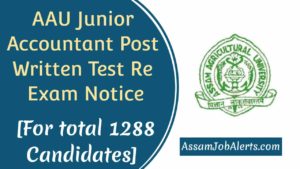 AAU Junior Accountant Post Written Test Re Exam Notice