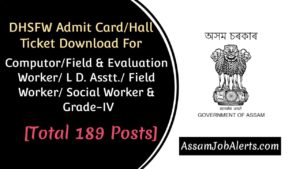 DHSFW Admit Card Hall Ticket Download