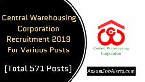 Central Warehousing Corporation Recruitment 2019