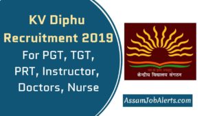 KV Diphu Recruitment 2019