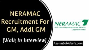 NERAMAC Recruitment For GM, Addl GM [Walk In Interview]