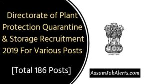 Directorate of Plant Protection Quarantine & Storage Recruitment 2019