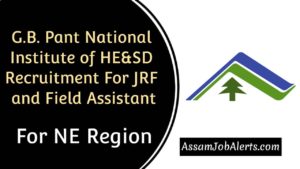 G.B. Pant National Institute of HE&SD Recruitment