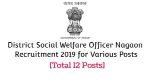 District Social Welfare Officer Nagaon Recruitment 2019