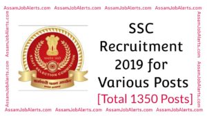 SSC Recruitment 2019 for Various Posts