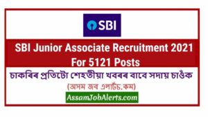 SBI Junior Associate Recruitment 2021 For 5121 Posts