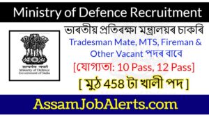 Ministry Of Defence Recruitment 2021