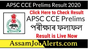 APSC CCE Prelims Result