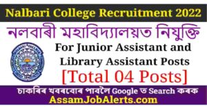 Nalbari College Recruitment 2022