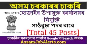DC Hojai Recruitment