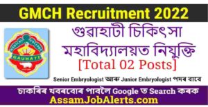Gauhati Medical College Recruitment