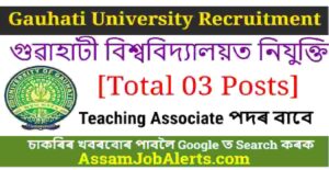 Gauhati University Recruitment