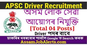 APSC Driver Recruitment