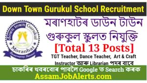 Down Town Gurukul School Recruitment