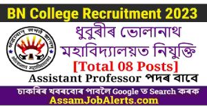 BN College Recruitment 2023