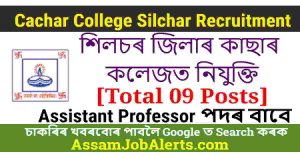 Cachar College Silchar Recruitment