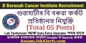 B Borooah Cancer Institute Recruitment