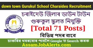 down town Gurukul School Charaideo Recruitment