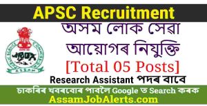 APSC Research Assistant Recruitment