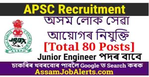 APSC Junior Engineer Recruitment