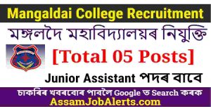 Mangaldai College Recruitment