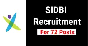SIDBI Recruitment